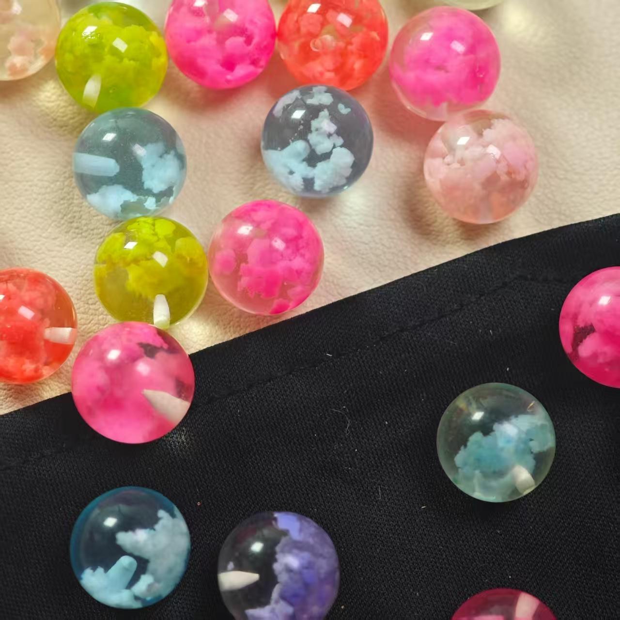 K005【20pcs】12mm resin bead Half hole