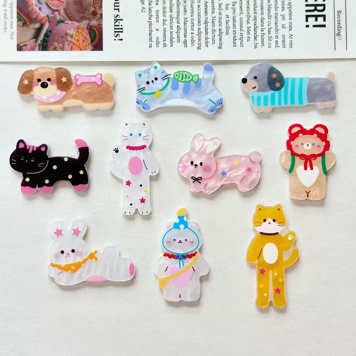 Yv023【presale】little cat and dog acrylic