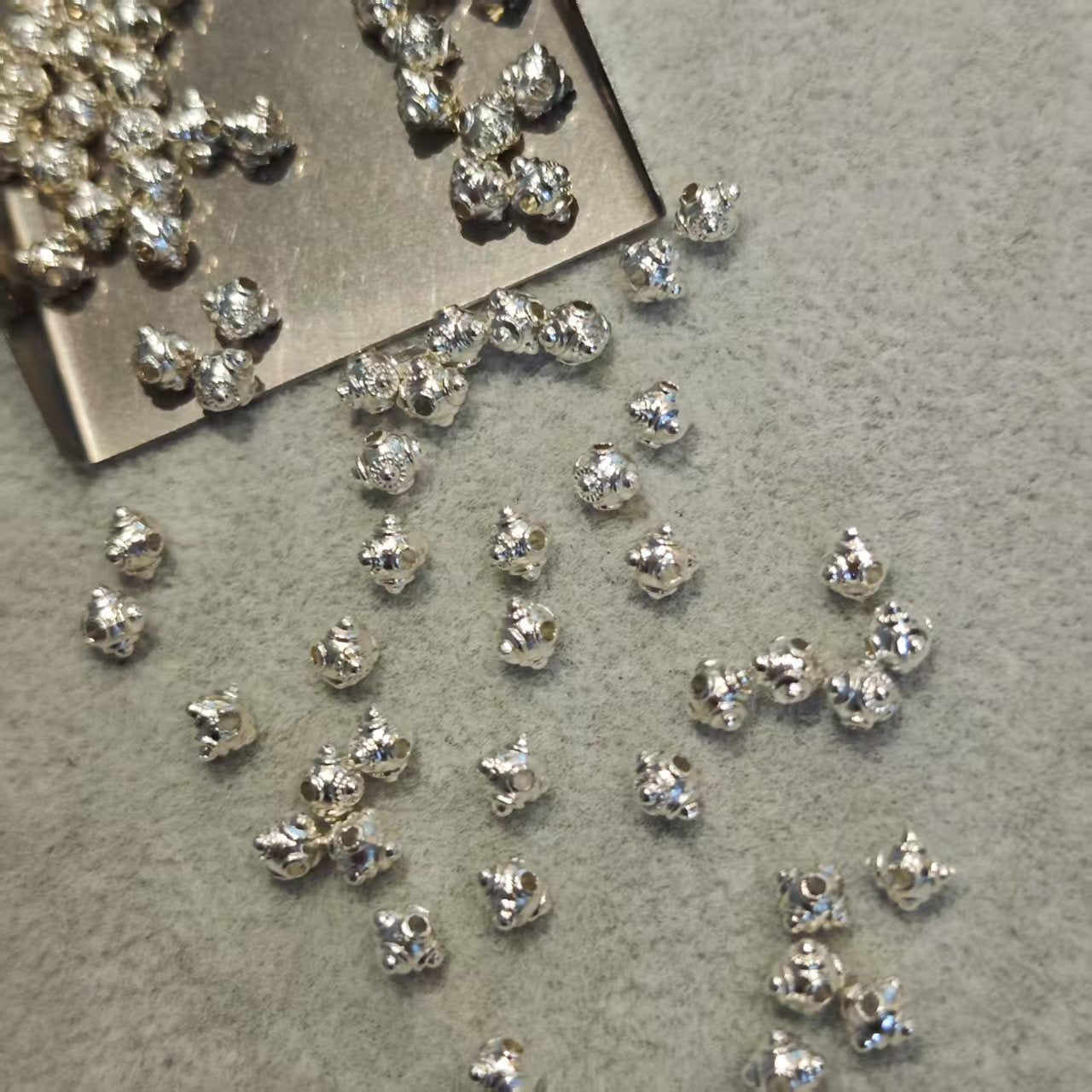 AJ279【100pcs 3mm silvery Ribbed Spacer Beads - Jewelry Making Supplies for DIY Bracelets