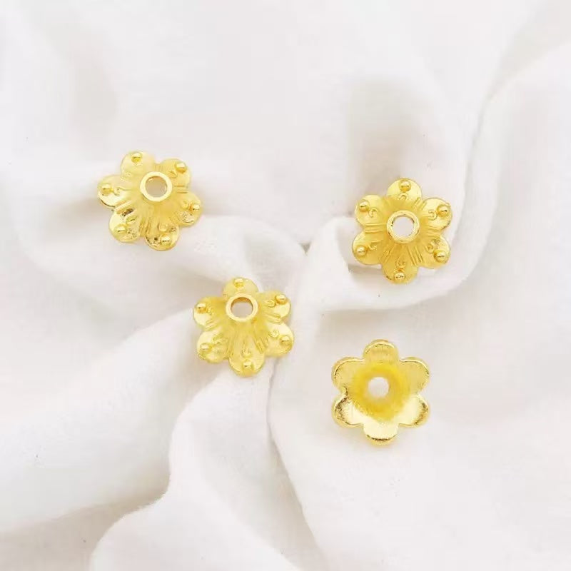 AJ202【20件9mm小号花珠-DIY工艺的花卉珠宝组件