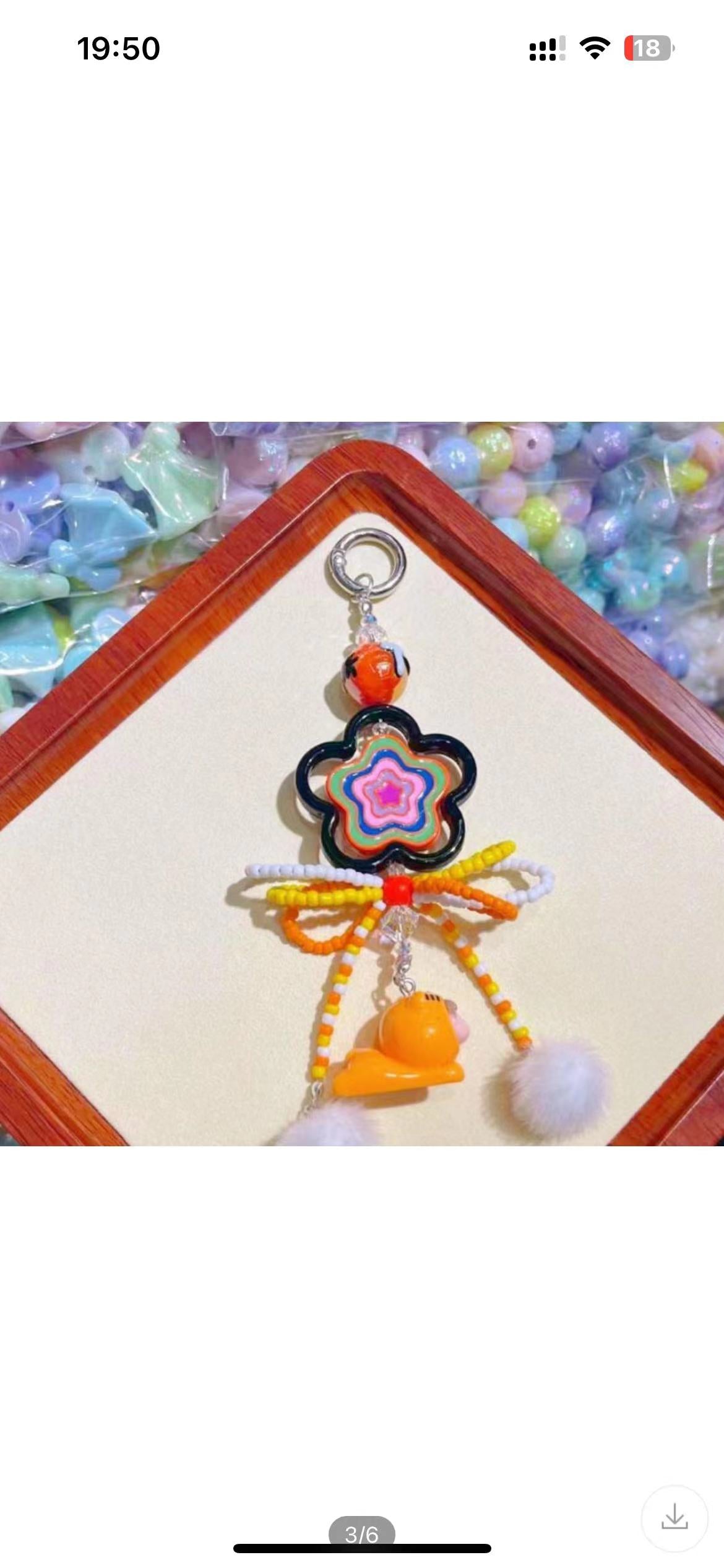 a0777 Colored flowers beads(pre-sale)