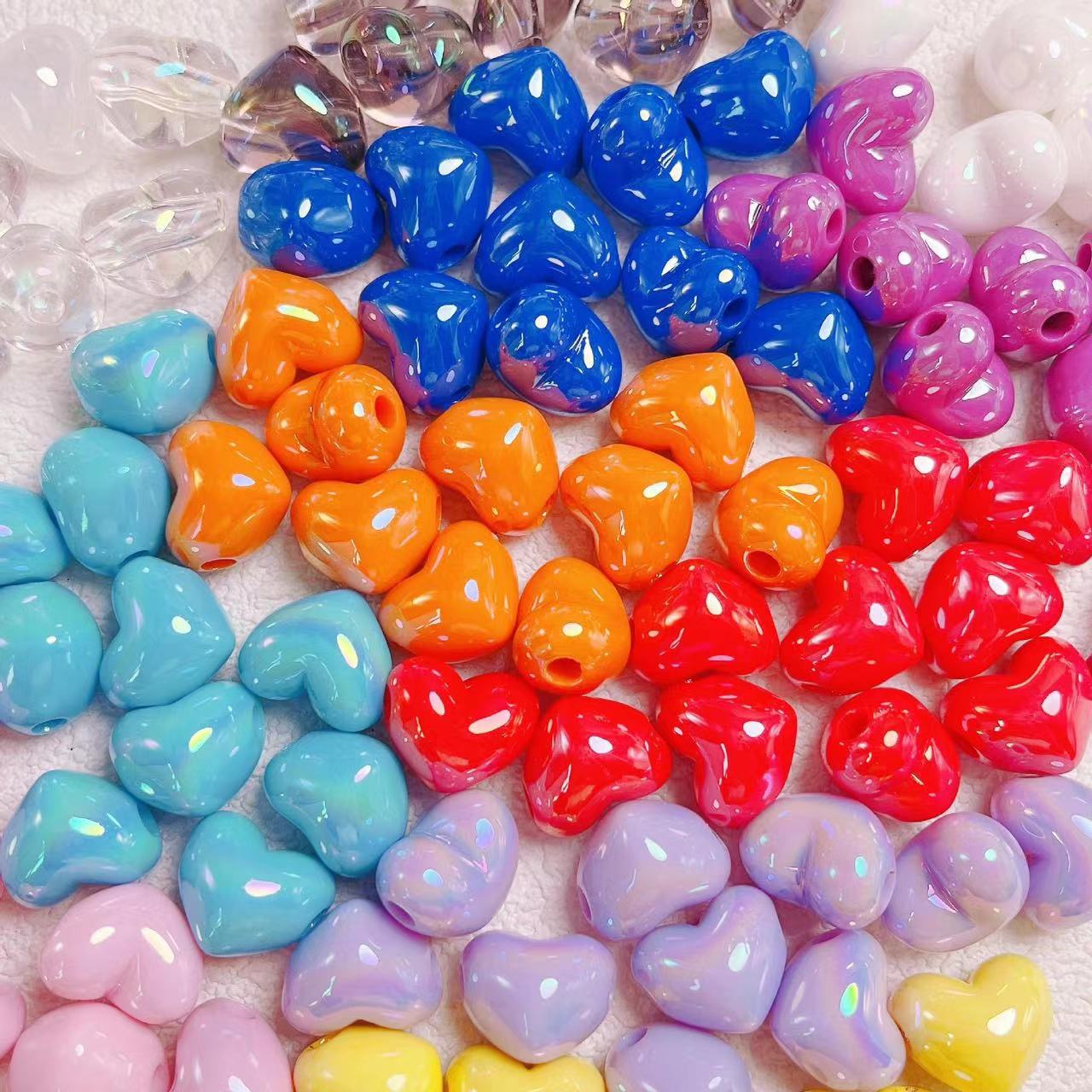 A0658 colourful heart beads(PRE-SALE)