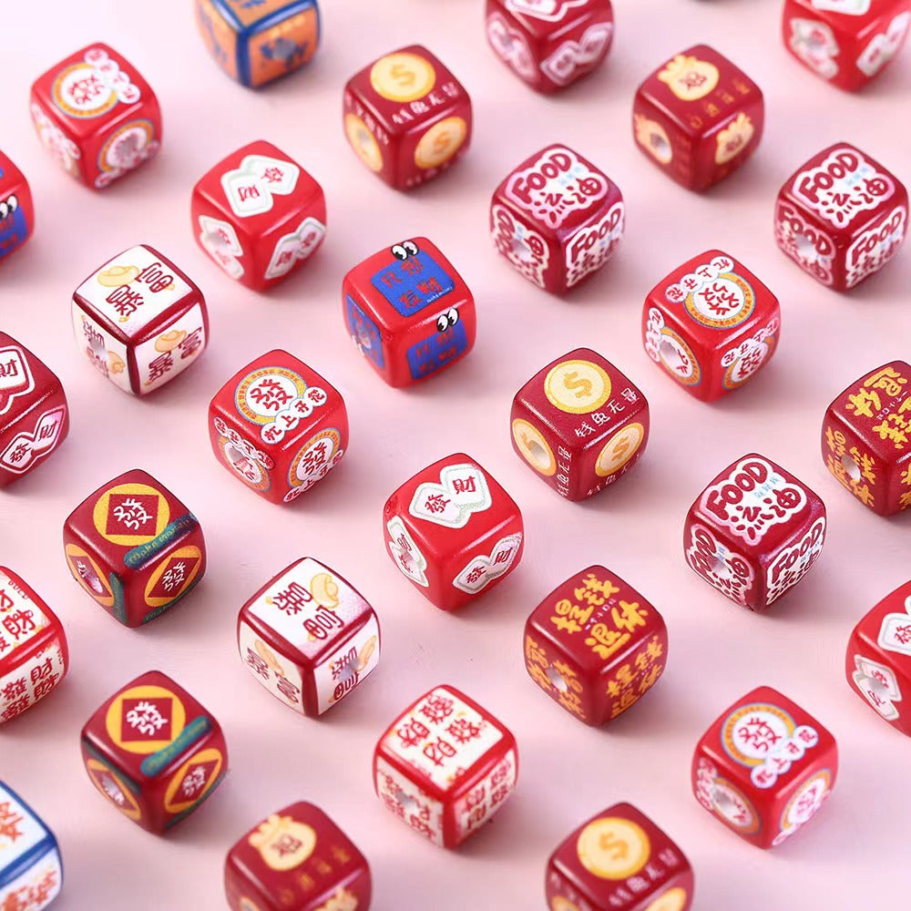 A0698 Chinese style blocks beads(PRE-SALE)