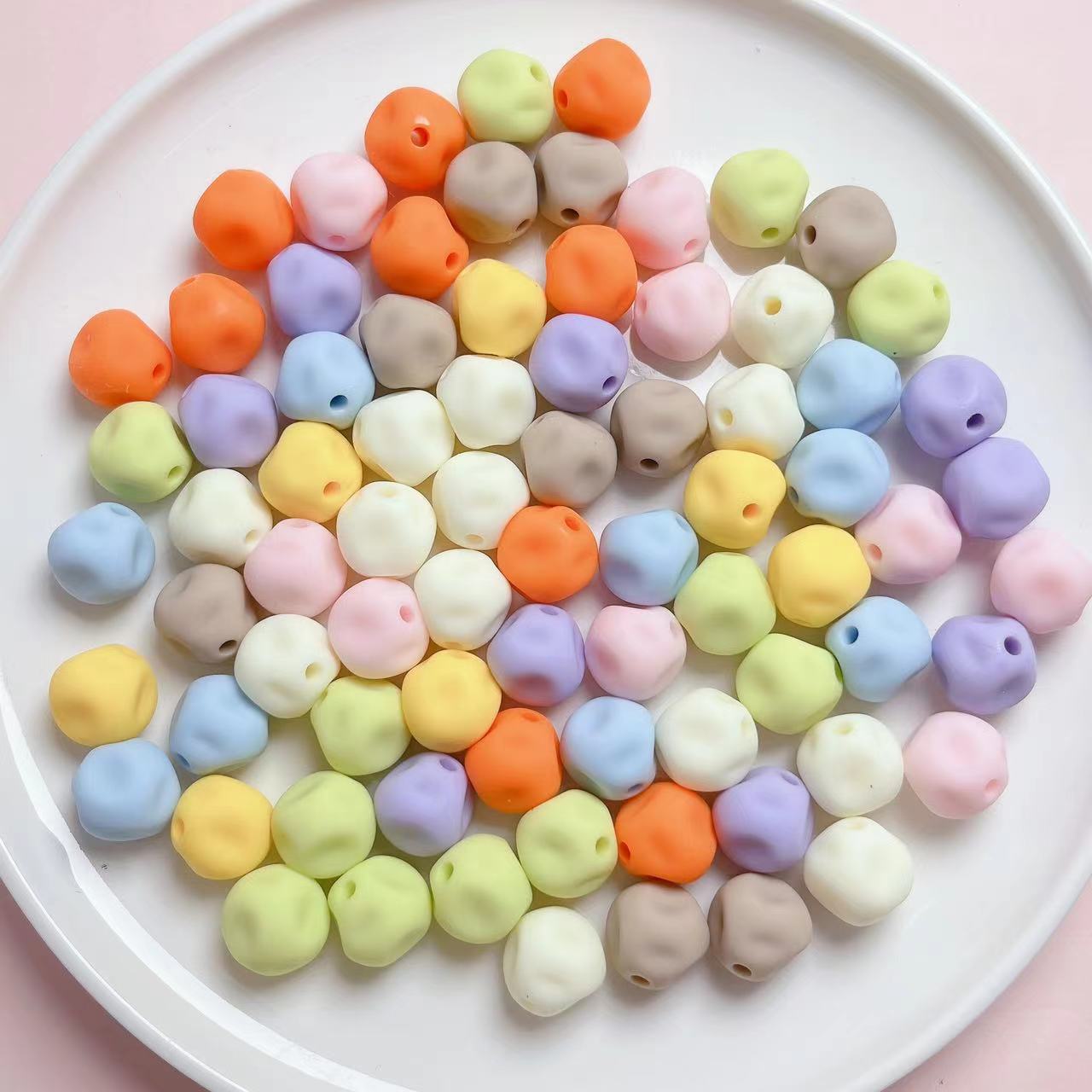 A0756 Rubber feel fig beads(pre-sale)