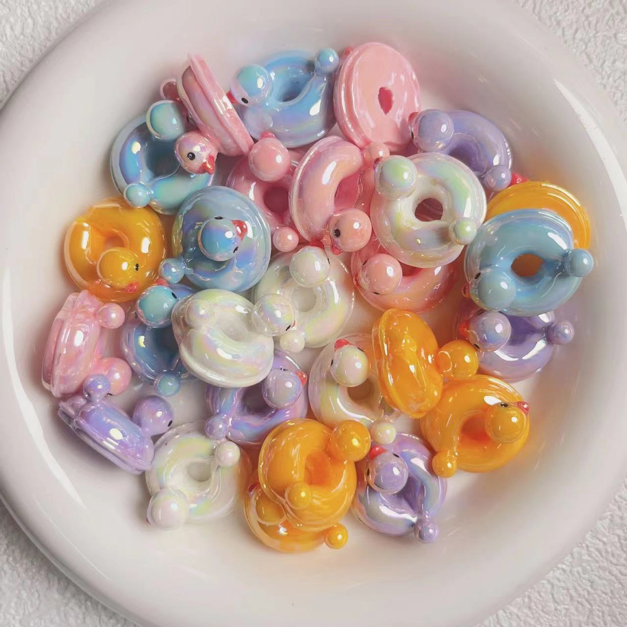 A0785 Duck Swimming Circle beads(pre-sale)