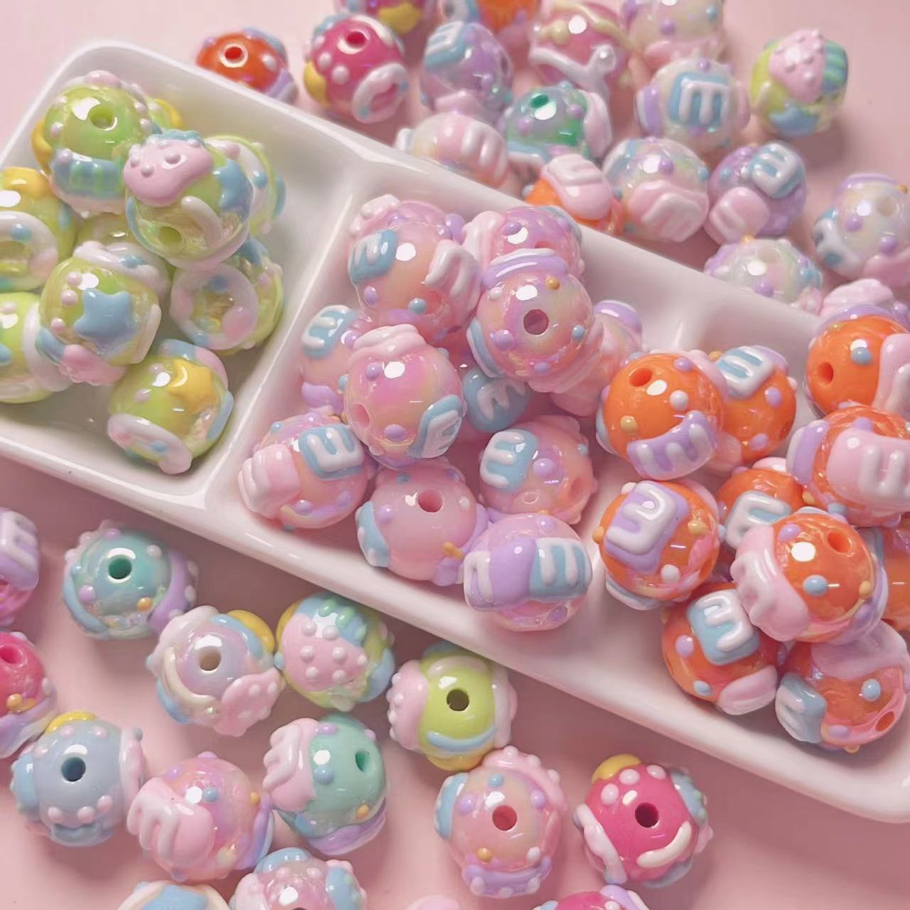 A0809 Hand Painted dopamine beads(pre-sale)