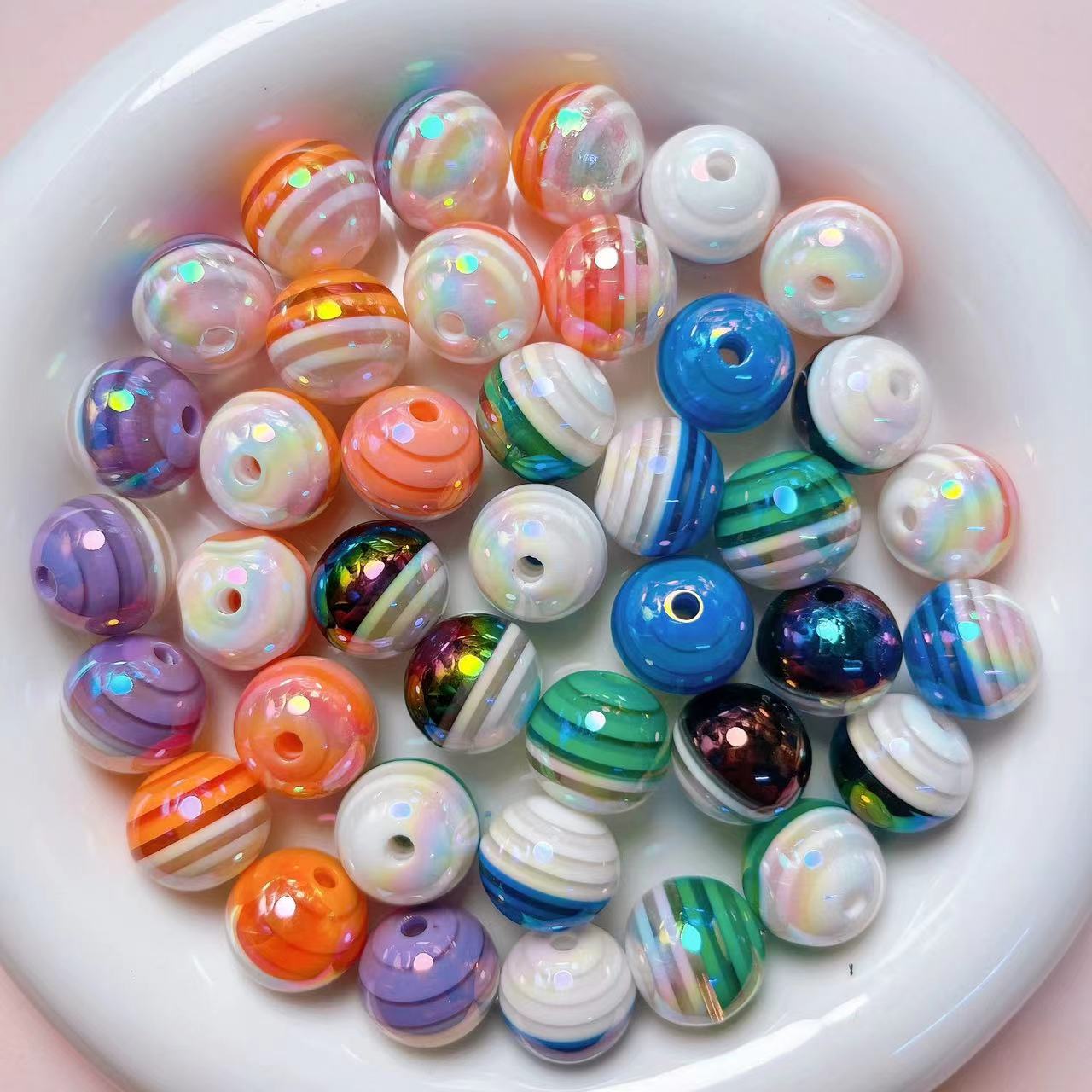 A0827 rainbow ball beads(pre-sale)