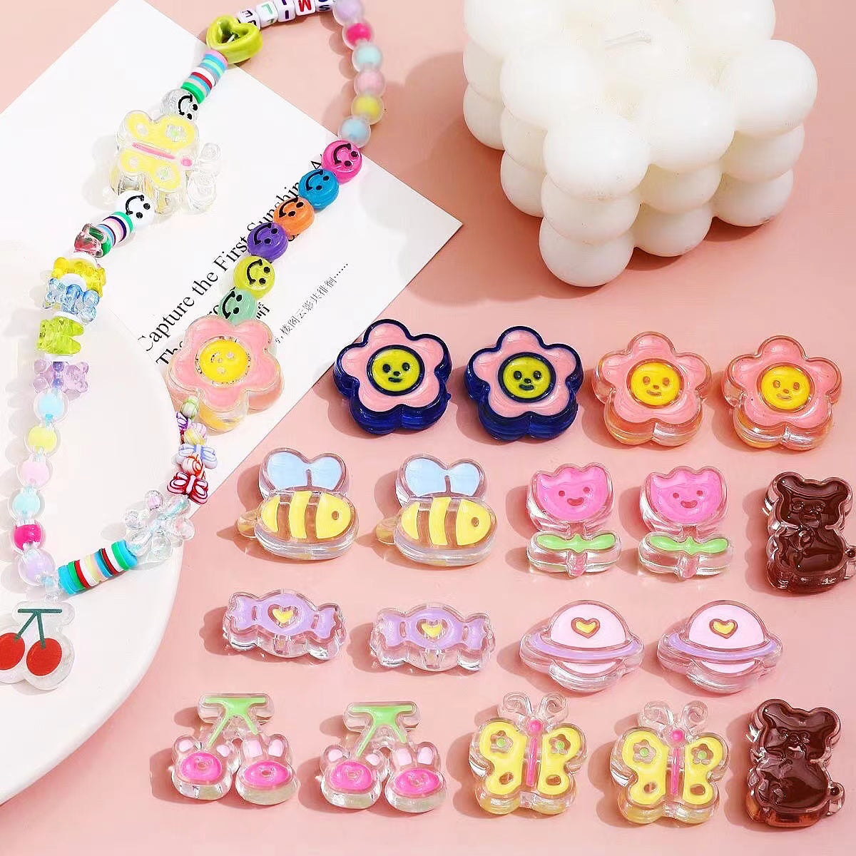 A0865 happy farm beads-no smiley face(pre-sale)