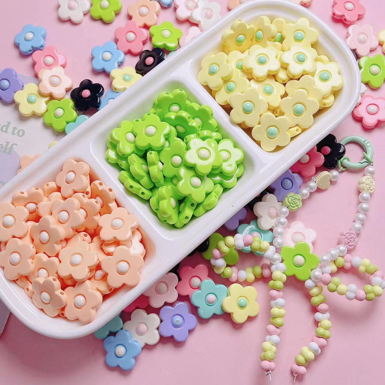 A0958 flowers beads(pre-sale)