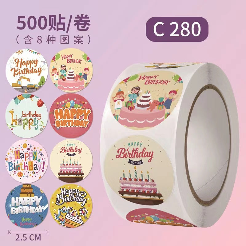 A022-Stickers【Ready stock】 Happy birthday! Sticker