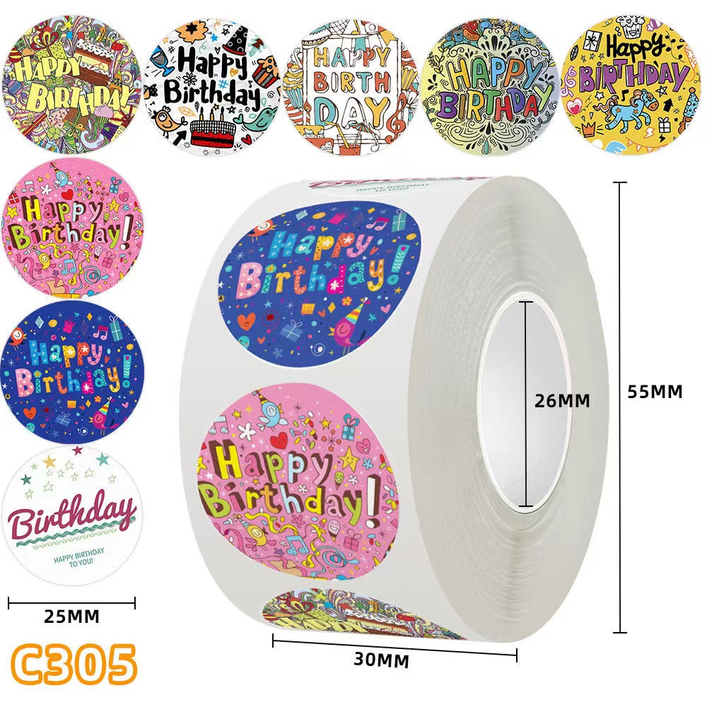 A025-Stickers【Ready stock】 Happy birthday! Sticker