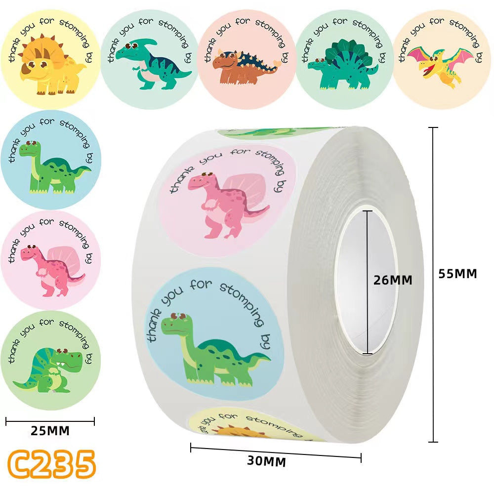 A036-Stickers【Ready stock】 dinosaur Sticker
