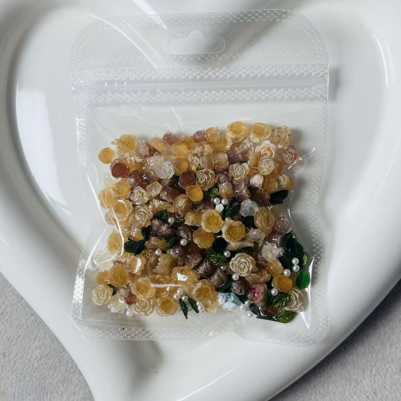 AJ104【Ready stock】Brown rose diy mix