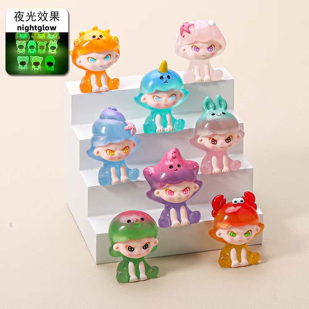 AJ528【8pcs】pM Little Doll(Luminous)