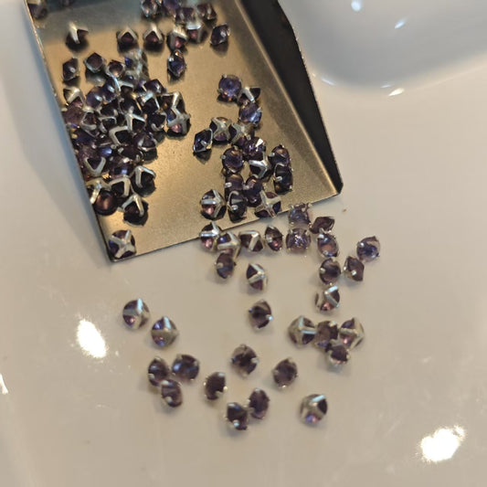 AJ140 90pcs Purple Zircon Diamond-Cut Beads