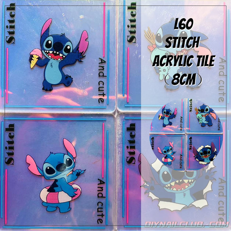 A0555 Stitch  acrylic tile (8cm)-PRESALE