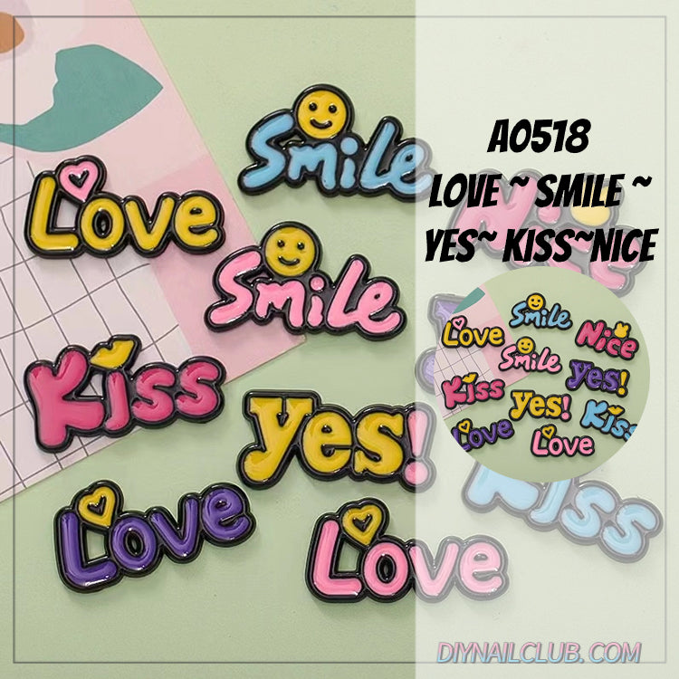 A0240 love ~ smile ~ yes~ kiss~nice(pre-sale)
