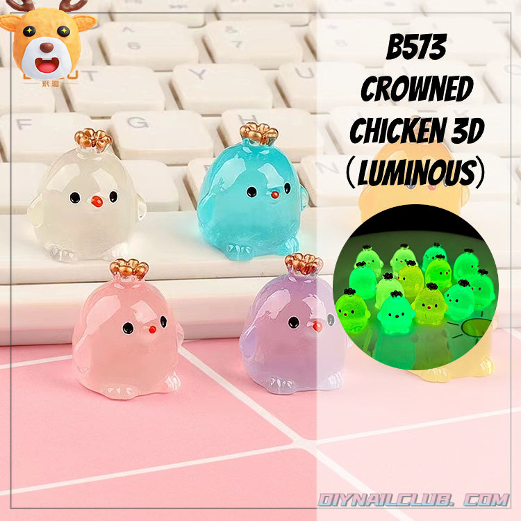 A0504 Crowned  Chicken 3D (luminous)-PRESALE