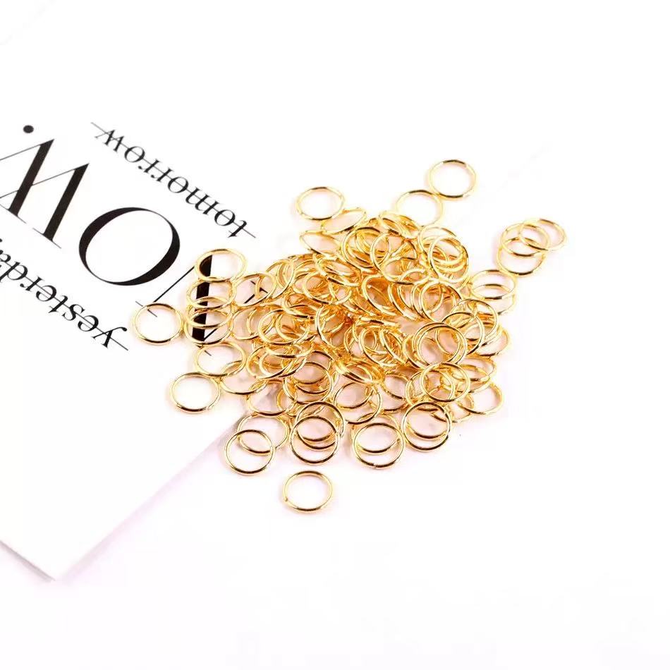 AJ201【200pcs 7mm Gold Tone Jump Rings - Metal Jewelry Connectors for Crafting