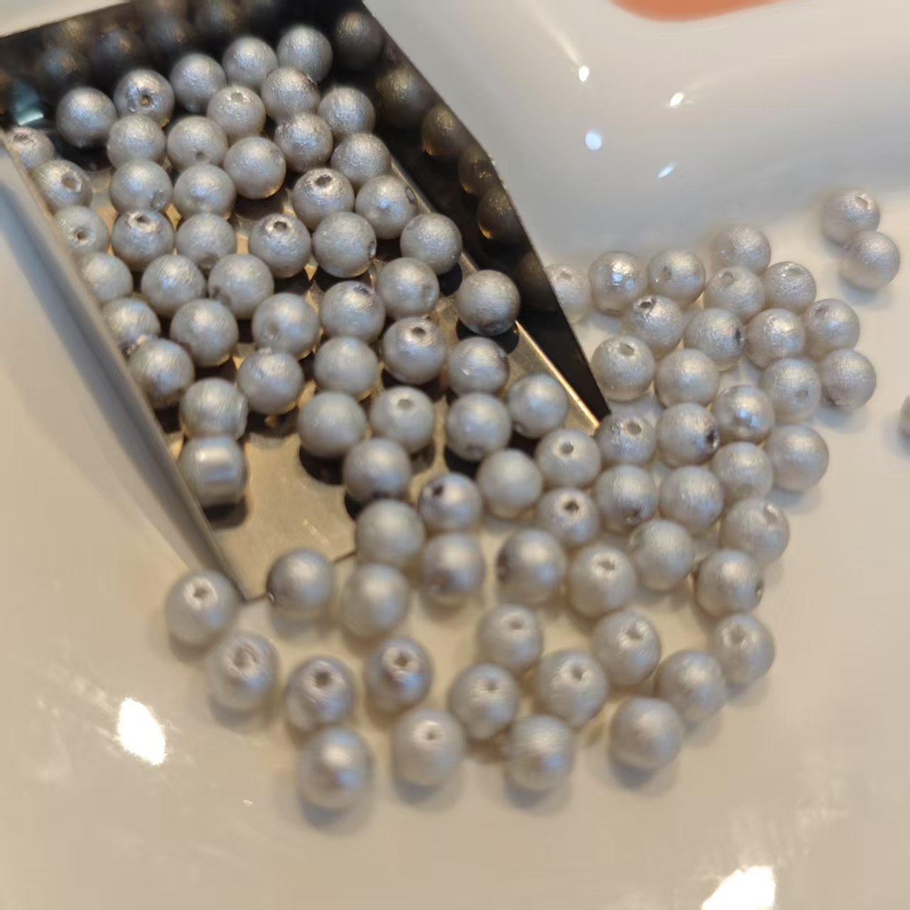 AJ156【100pcs 6mm Macaron Cream Beads