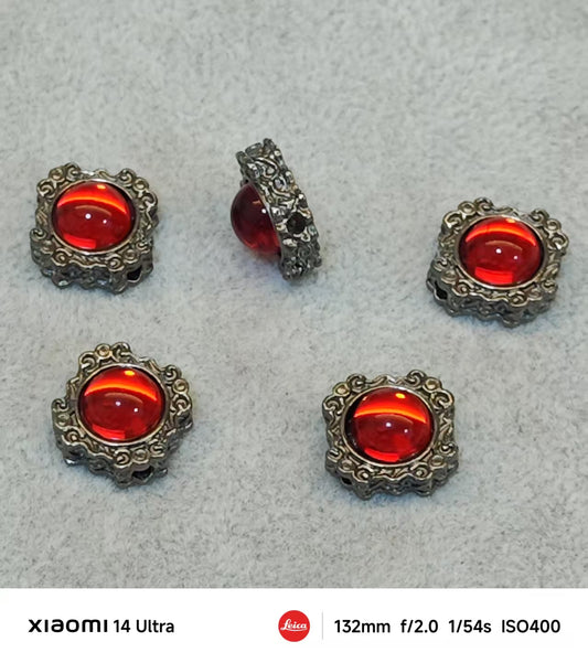 AJ335 5pcs/1.5*1.5cm Red Pandora Boxes