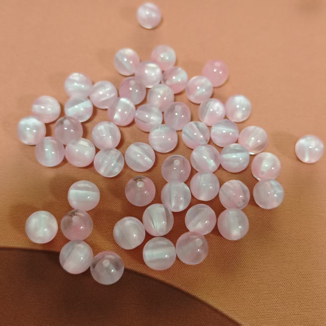AJ032(in stock) 10mm Pink Resin Beads 50pcs