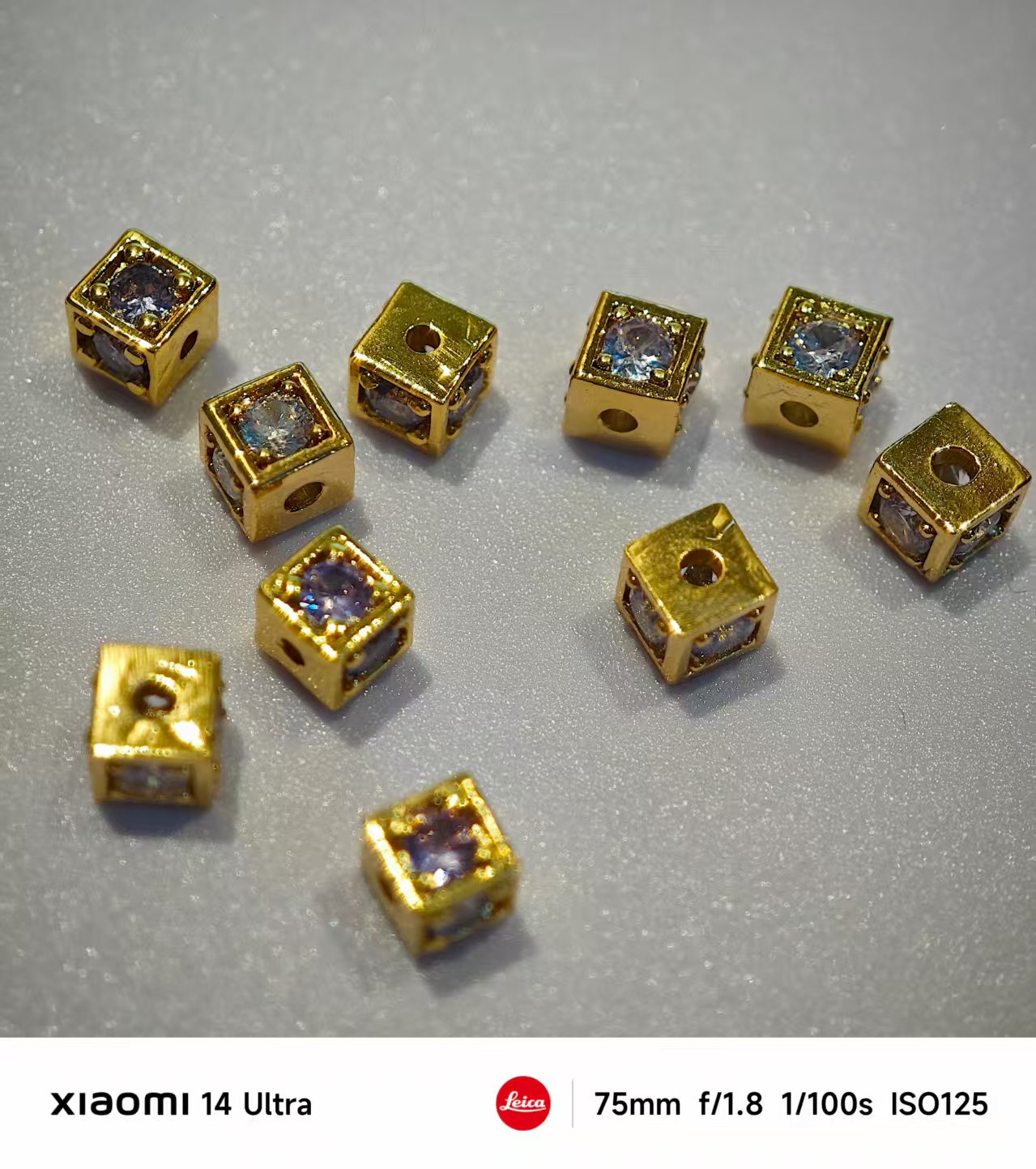 AJ394 【10pcs】 4.5mm Square Zircon Beads