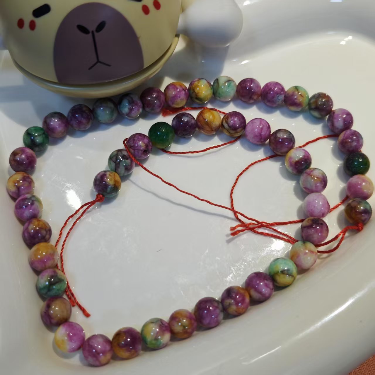 AJ222【8mm glass Bead