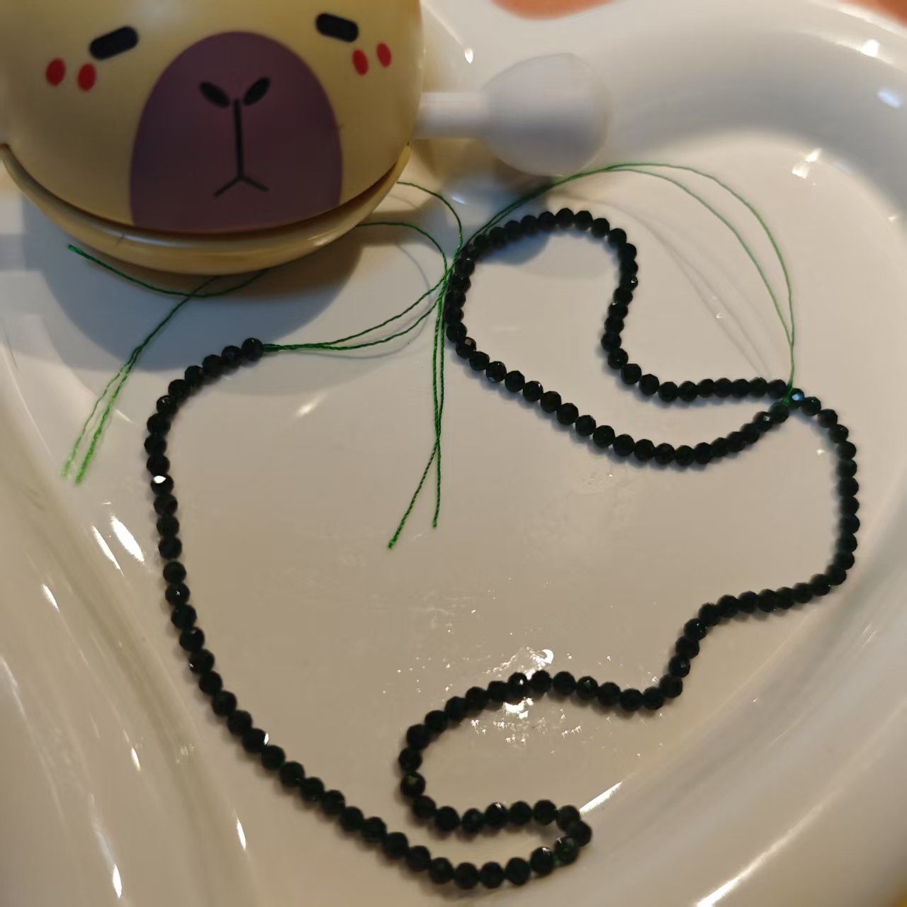 AJ194【1 Strand 2mm Green Seed Beads