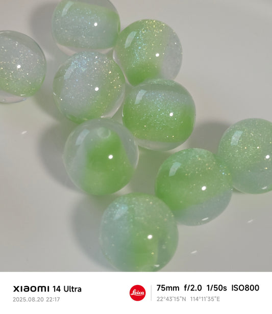 AJ433 -【10pcs】 15mm Resin Beads for DIY Jewelry Making