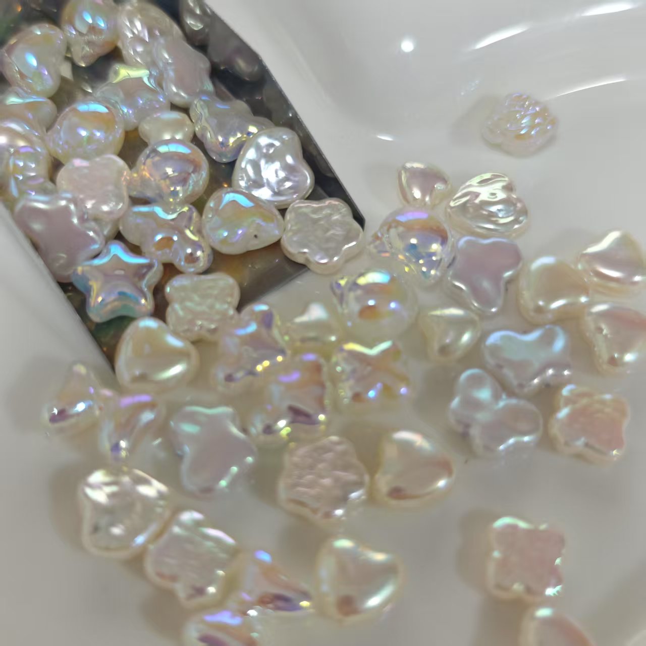 AJ121 (60pcs Faux Pearl Resin Beads