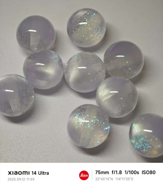 AJ515【10pcs/20PCS】 15mm Sparkling Planet Resin Bead