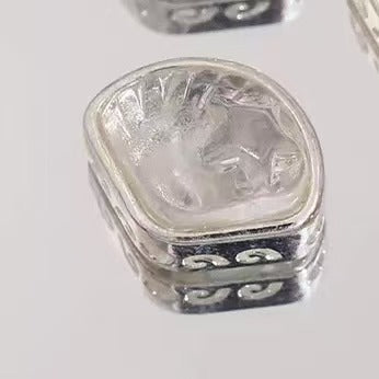 AJ358 【3Pcs】 Shell Zircon Beads - 13mm x 9.5mm