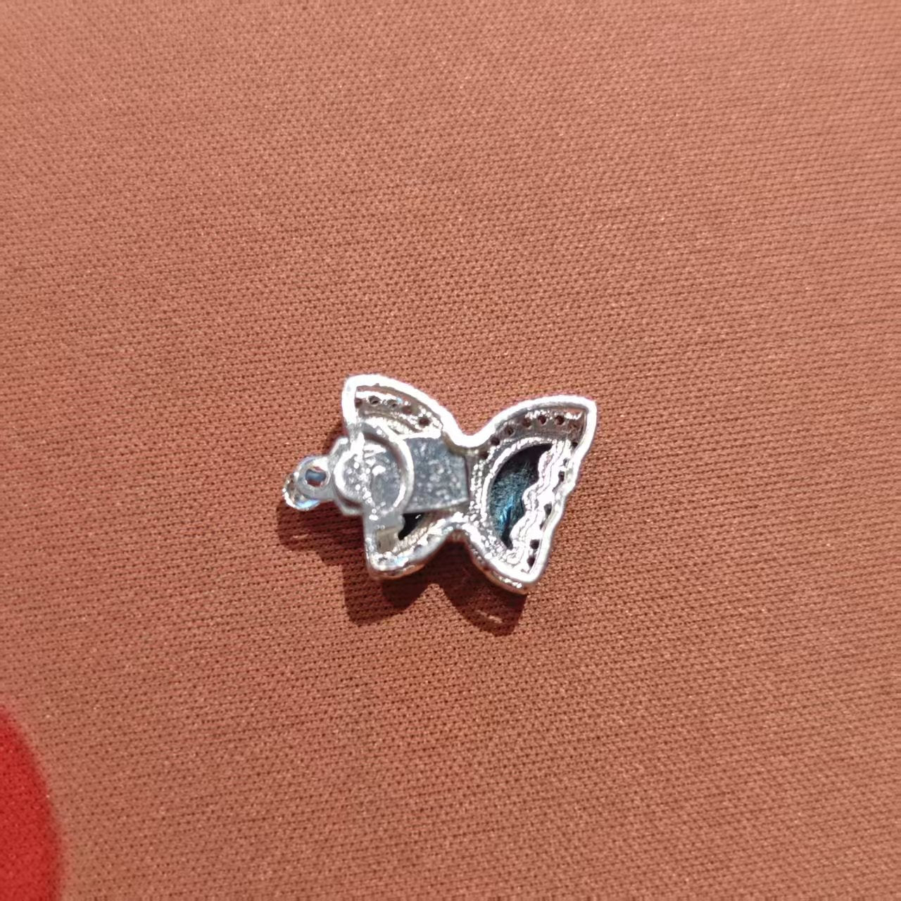 AJ172【Blue Butterfly Pendant Necklace