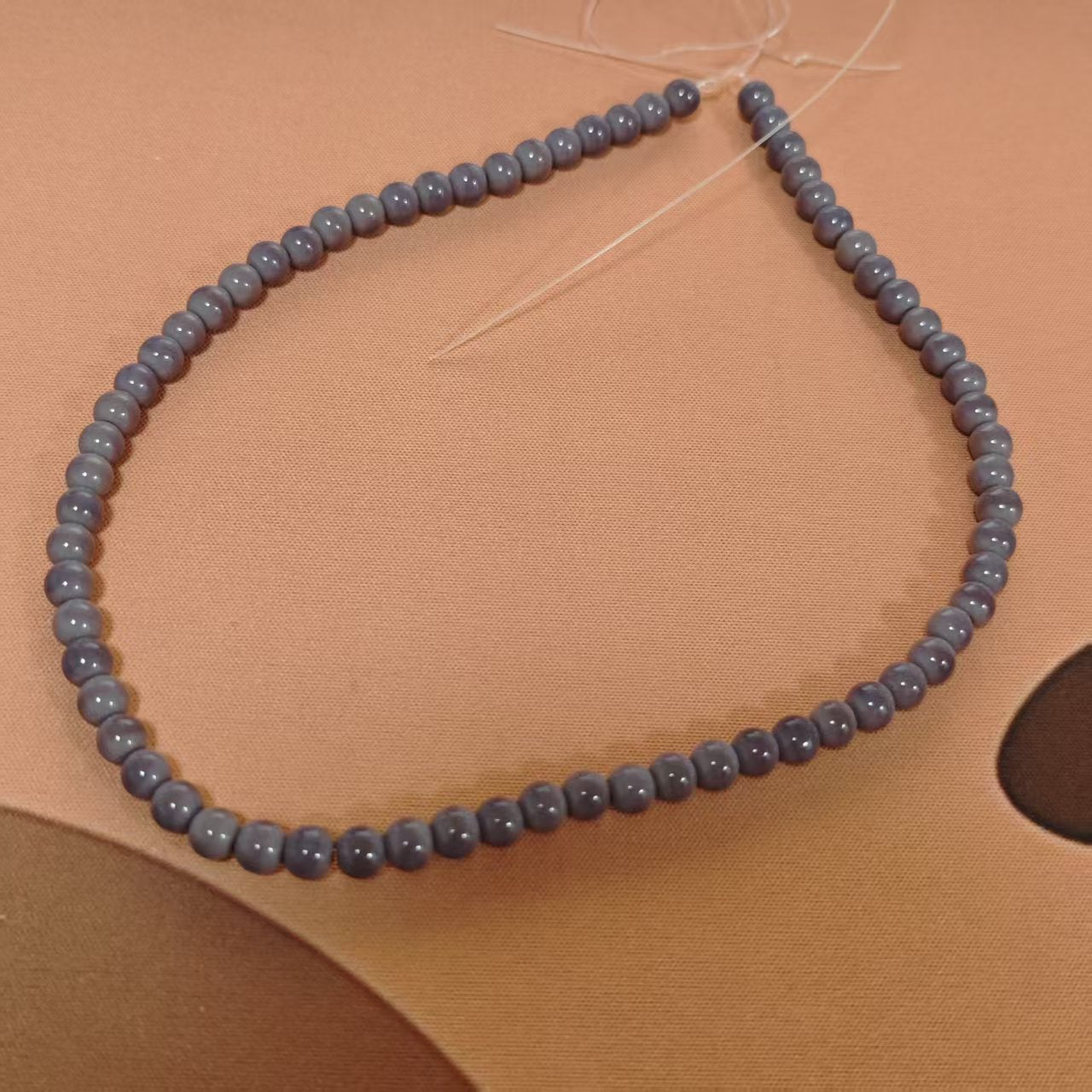 AJ024(in stock)purple 6mm String Beads