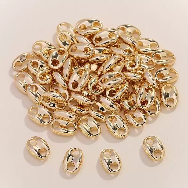 AJ146 【5pcs Gold Pig Nose Connectors