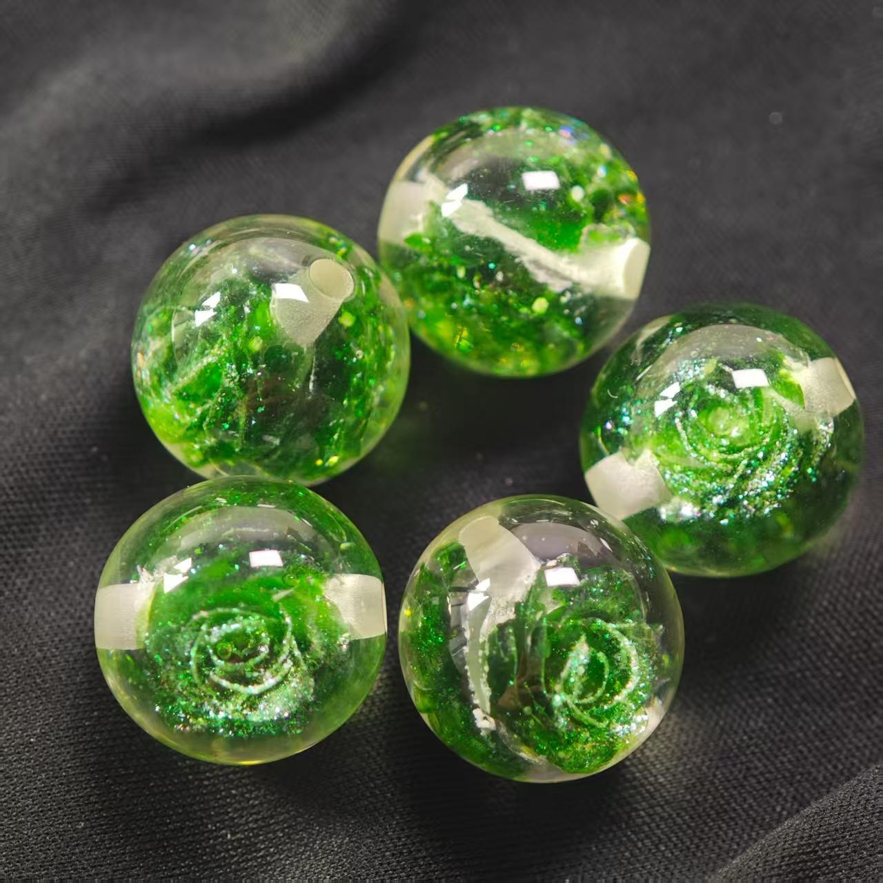 E007【5pcs】 16mm resin beads