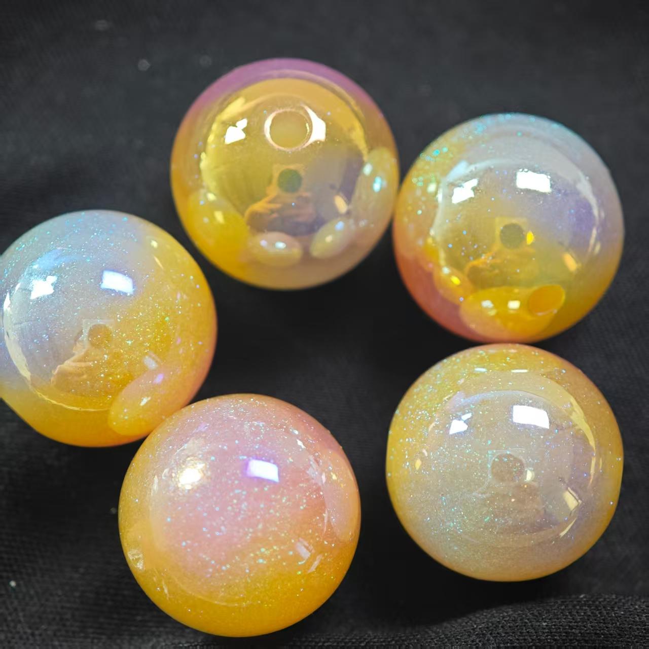 E025【5pcs】 16mm resin beads