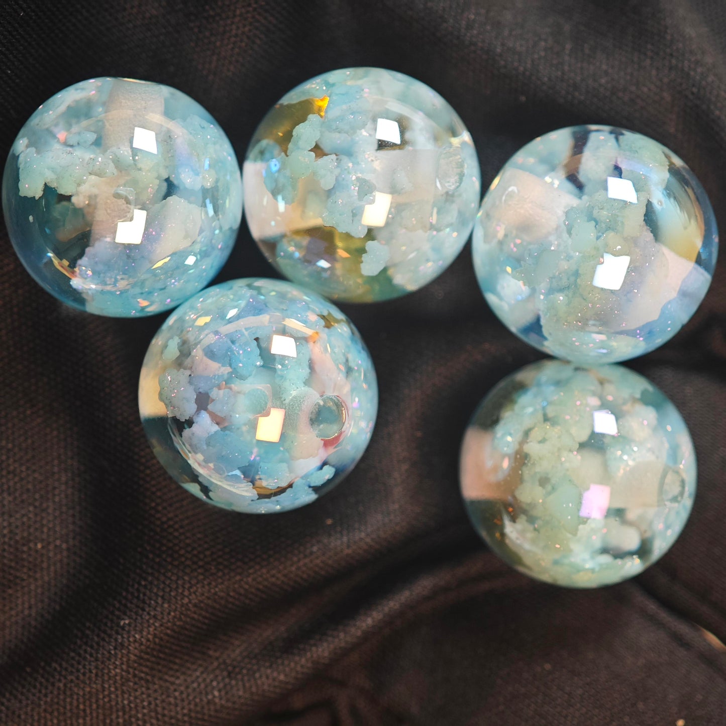 E077【5pcs】 16mm resin beads