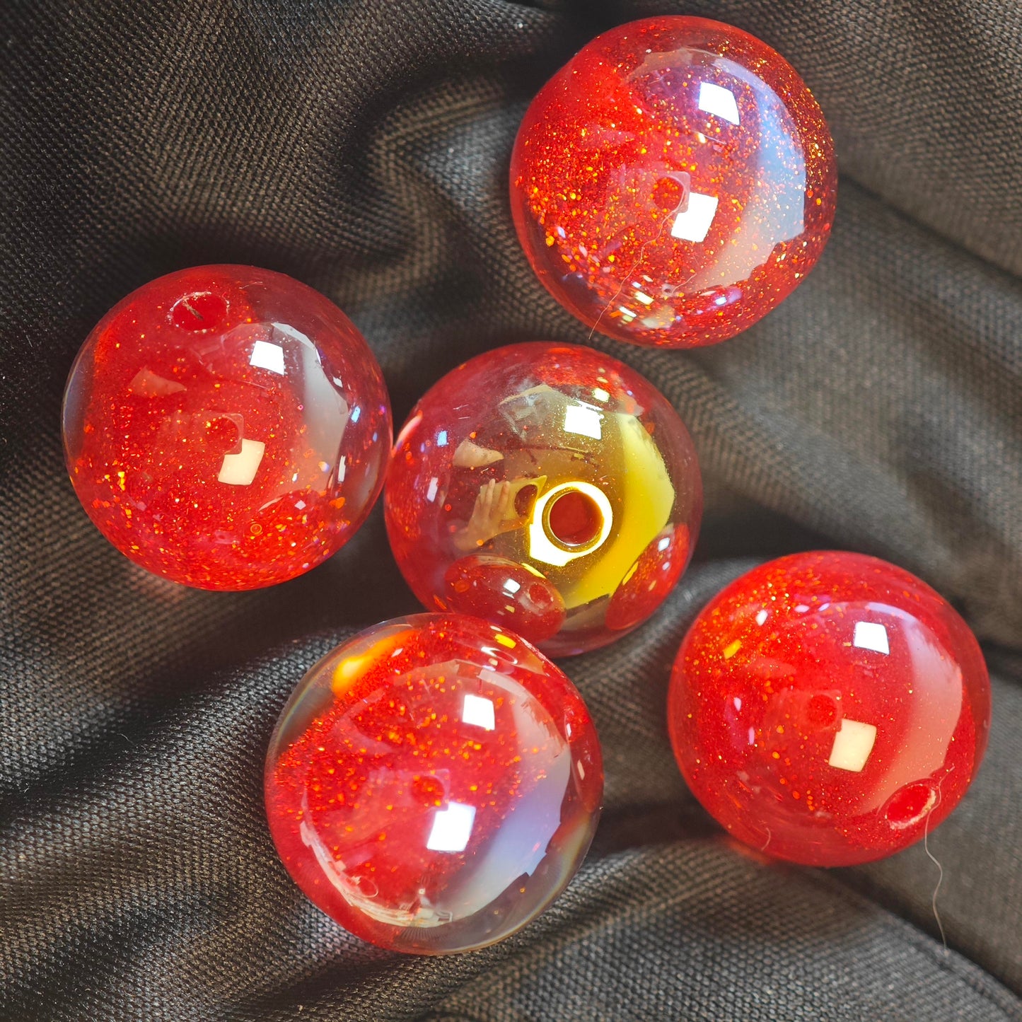 E079【5pcs】 16mm resin beads