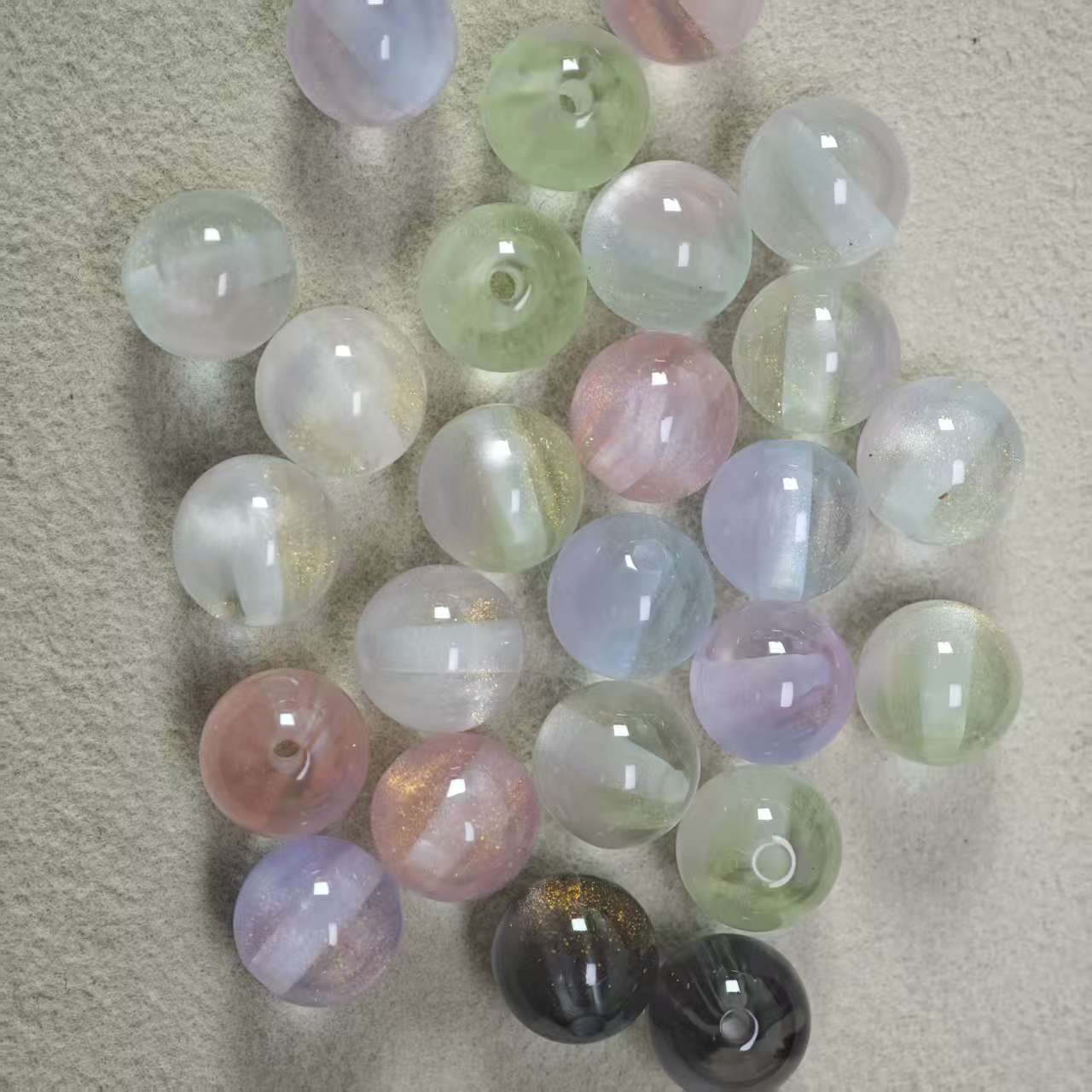 F038【25pcs】10mm glass beads