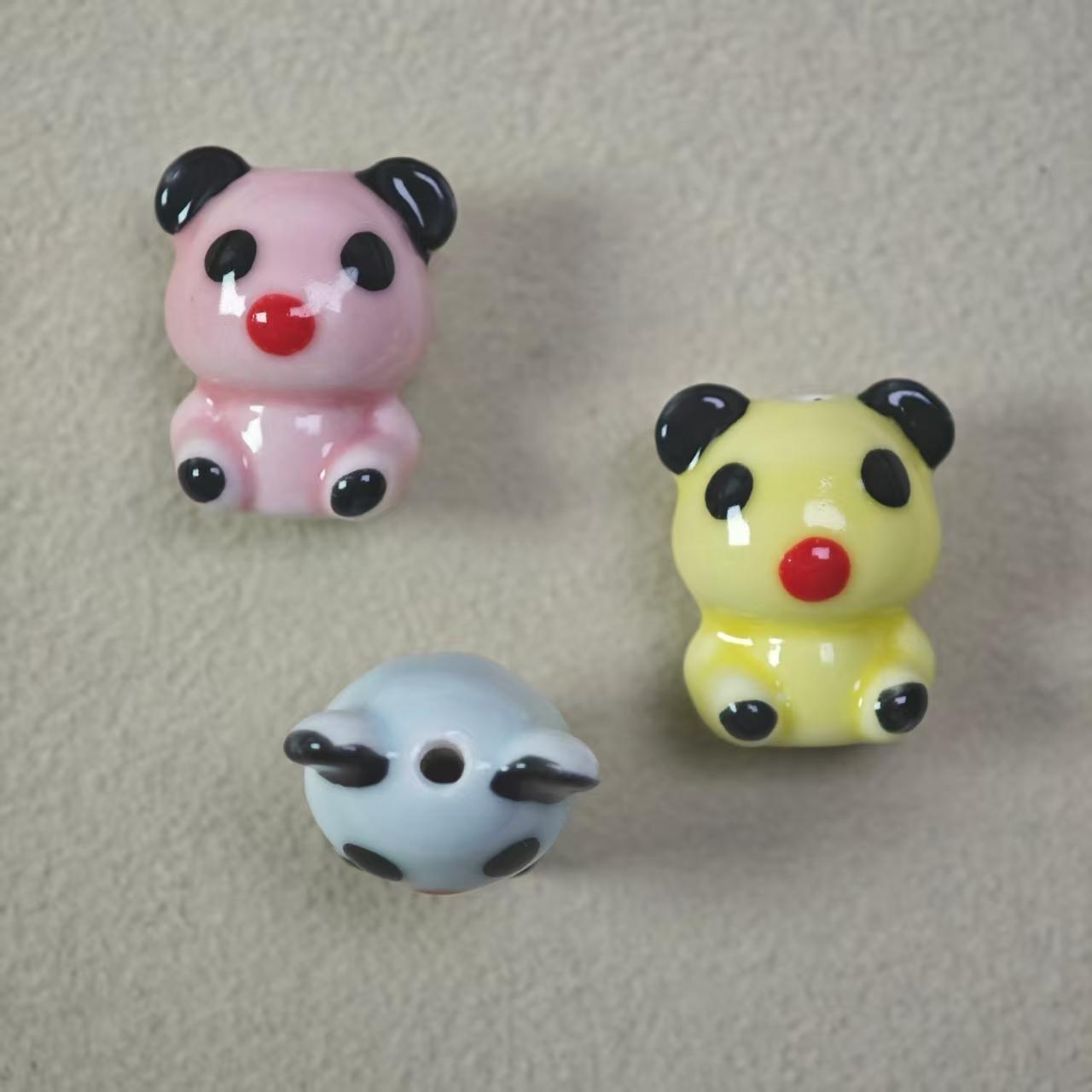 H002【3PCS】bear beads