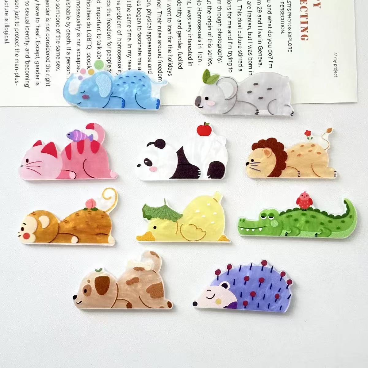 Yv032【presale】Lying down animals acrylic