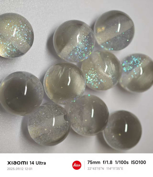 AJ518【10pcs/20PCS】 15mm Sparkling Planet Resin Bead
