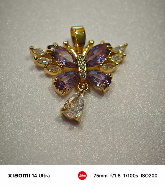 AJ402 Butterfly Pendant Charm - Elegant Jewelry for Necklace, Bracelet DIY