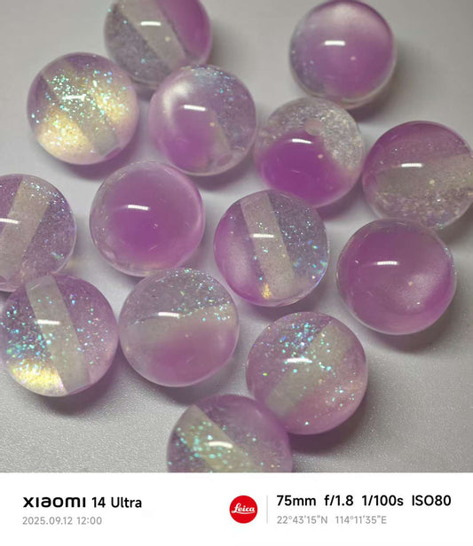 AJ516【10pcs/20PCS】 15mm Sparkling Planet Resin Bead
