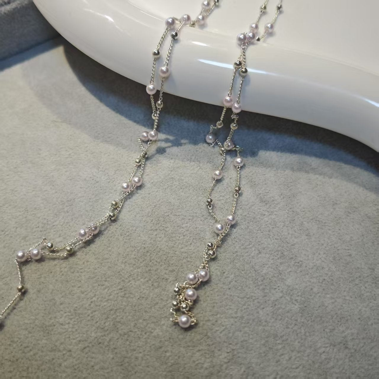 AJ259【1pc Purple Beaded Necklace - Elegant Handmade Jewelry for Women