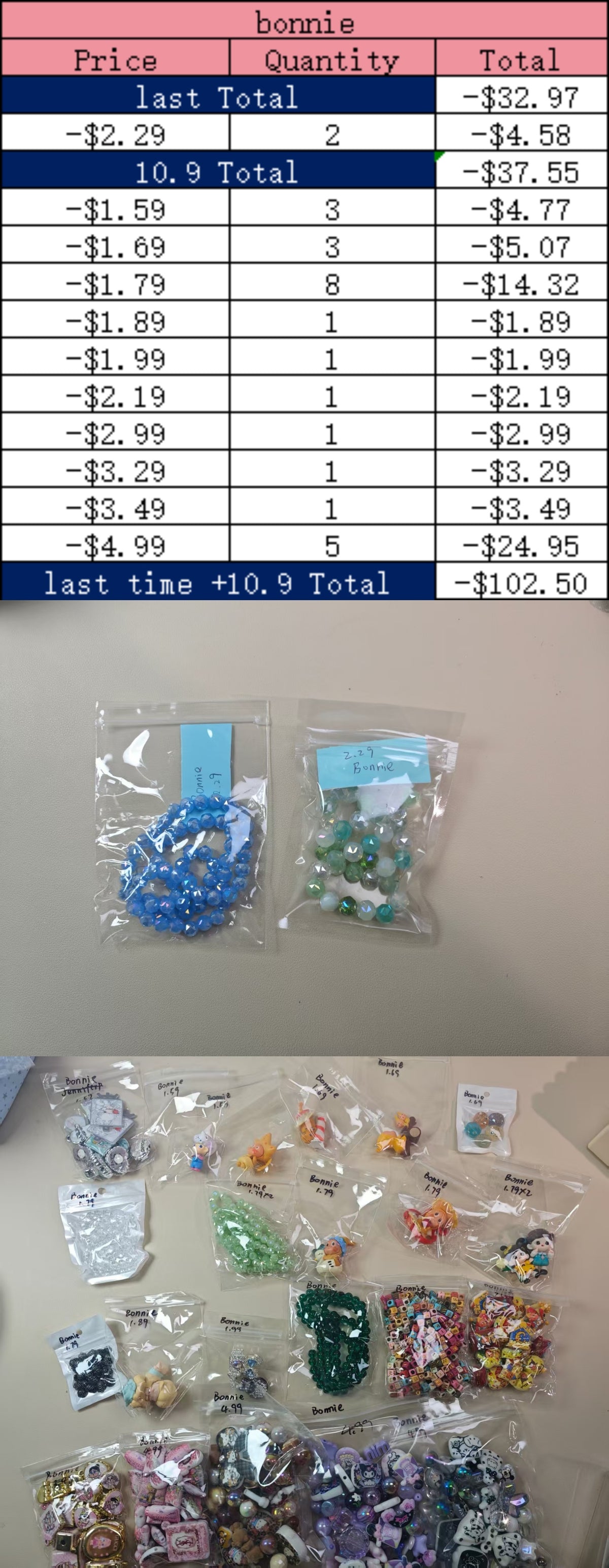 Bonnie - pending payment(-$102.5)