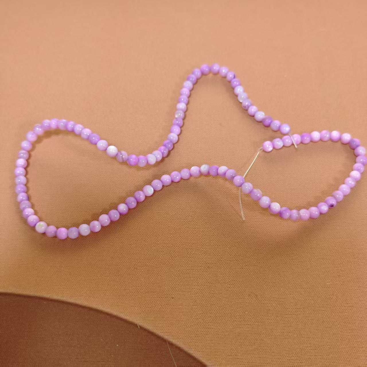 AJ052(3mm Purple Beads Strand