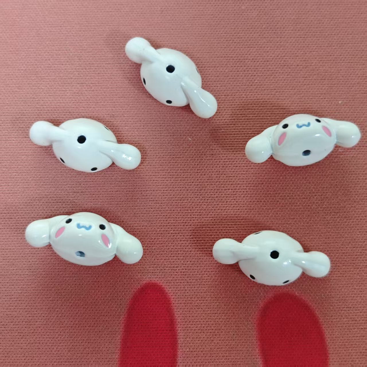 AJ078【Ready stock】5pcs Cinnamoroll Ceramic Beads with 2-3mm Holes